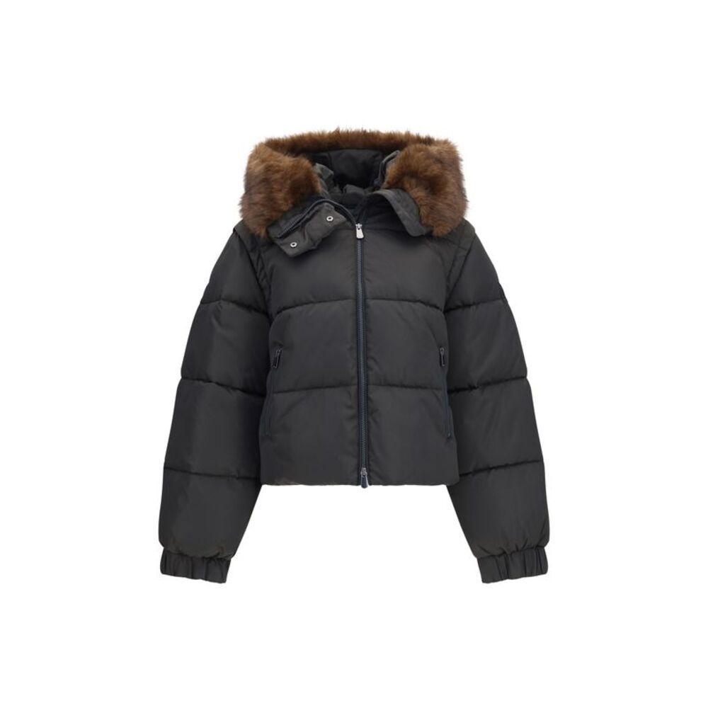 Pinko Women Godetia Padded Down Jacket With Faux Fur